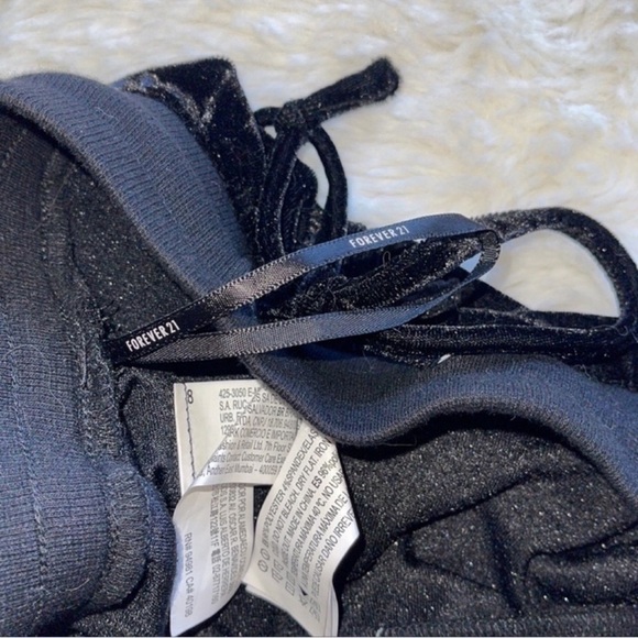 Forever 21 velvet polyester shorts with the word loyal in the back in rhinstones - Picture 5 of 5